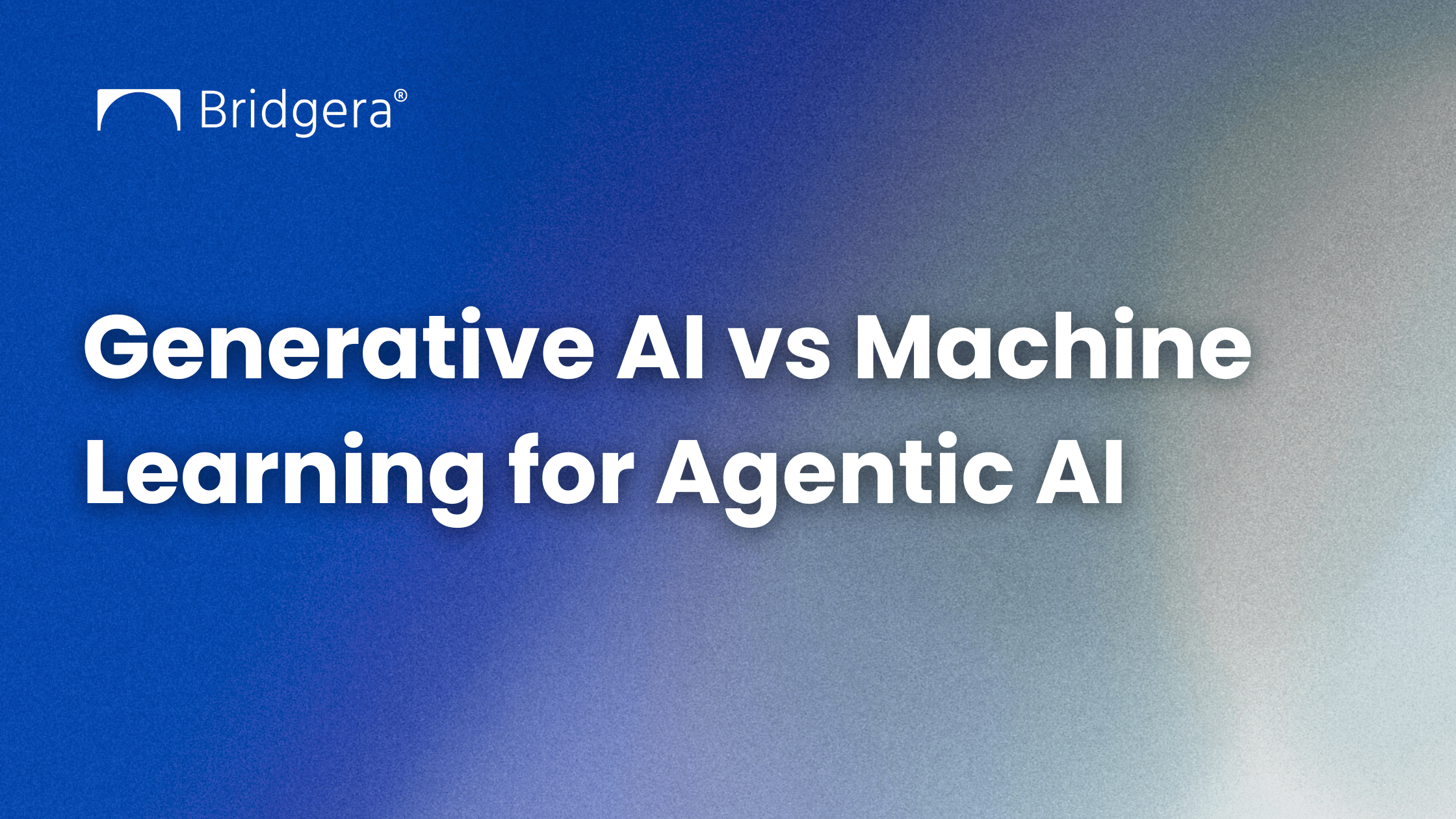 Gen AI vs Machine Learning for Agentic AI